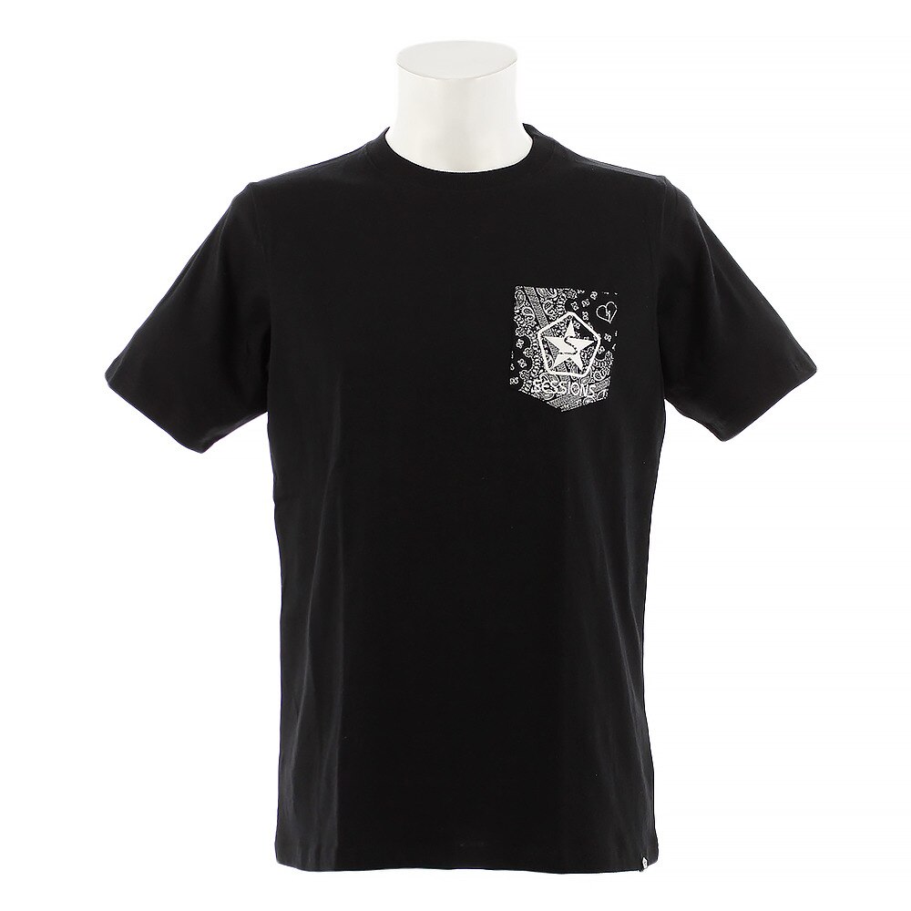  Tシャツ メンズ 半袖　PAISLEY POCKET　197069 BLK オンライン価格