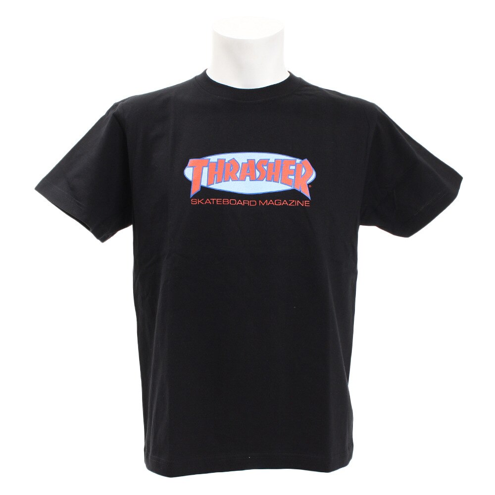  Tシャツ メンズ 半袖 Oval MAG TH91135BK/RE オンライン価格