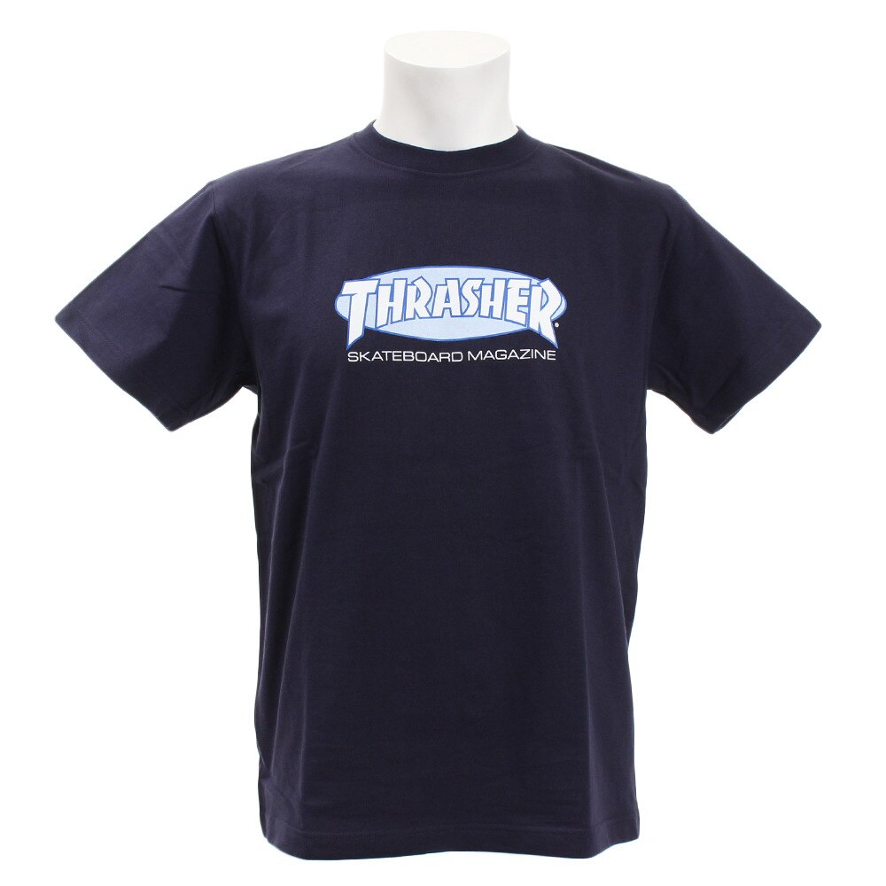  【多少の傷汚れありの為大奉仕】Tシャツ メンズ 半袖 Oval MAG TH91135NV オンライン価格