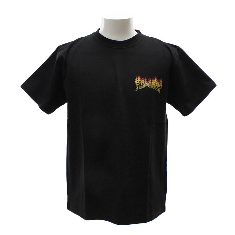  Tシャツ メンズ 半袖 FLAME TH81227BK オンライン価格