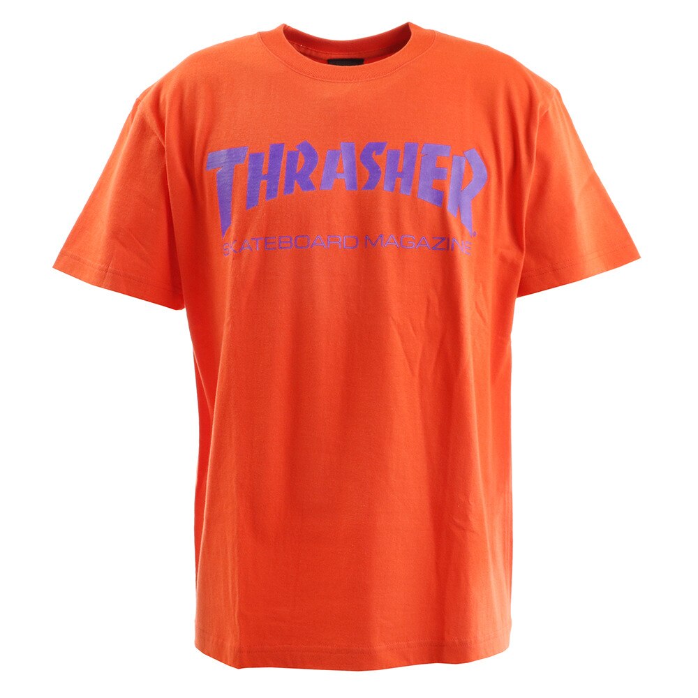  【多少の傷汚れありの為大奉仕】Tシャツ メンズ 半袖 THRASHER MAG LOGO TH8101OG/VO オンライン価格