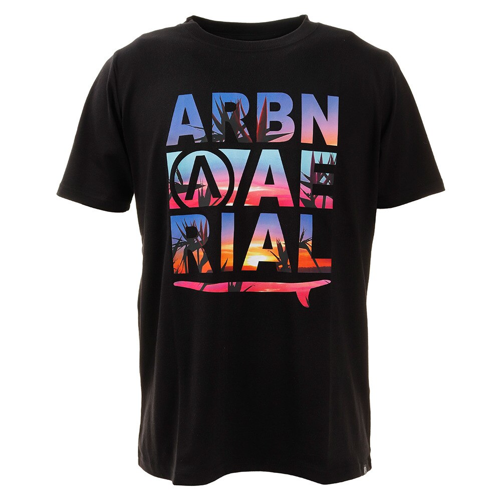 Tシャツ メンズ 半袖 AERIAL PHOTO ABO9AW1281 BLK オンライン価格