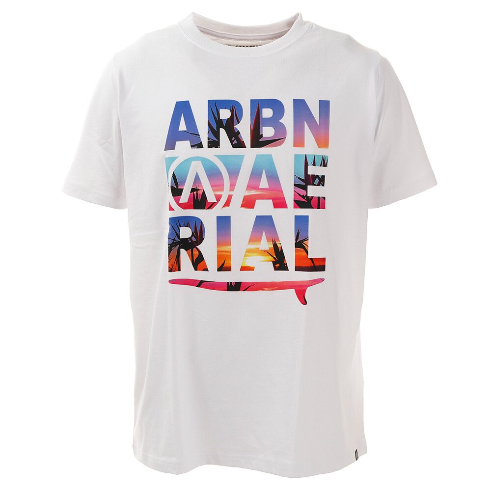  Tシャツ メンズ 半袖 AERIAL PHOTO ABO9AW1281 WHT オンライン価格