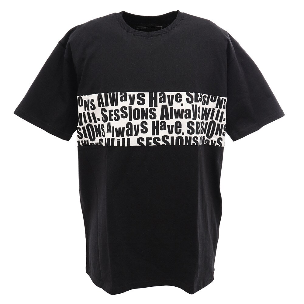  Tシャツ メンズ 半袖 BLOCK Tシャツ 207109 BK/WT オンライン価格