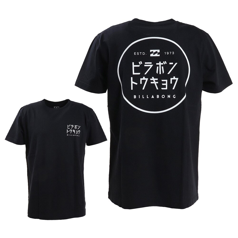  Tシャツ メンズ 半袖 カタカナ BILLABONG TOKYO BA011224 BLK オンライン価格