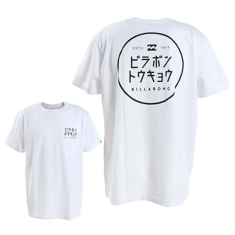  Tシャツ メンズ 半袖 カタカナ BILLABONG TOKYO Tシャツ BA011224 WHT オンライン価格