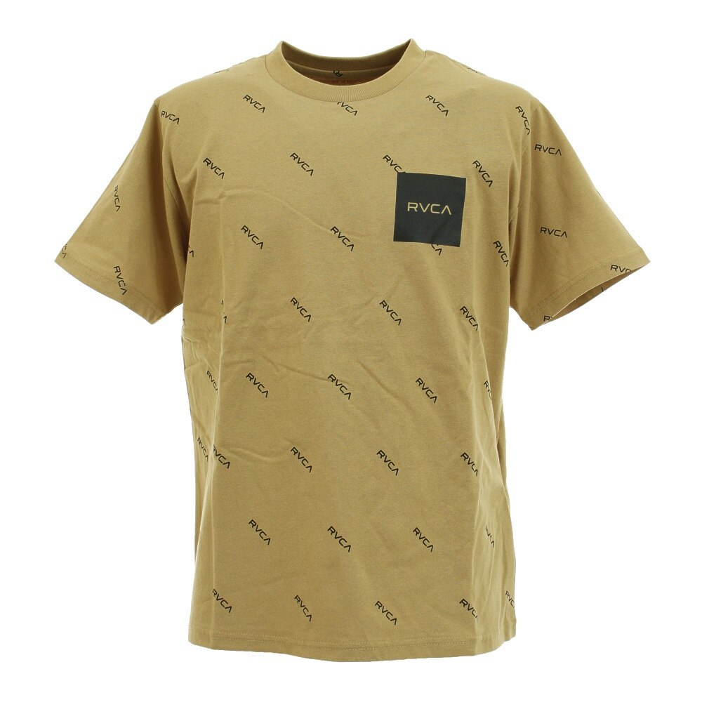  ALLOVER SQUARE RVCA 半袖Tシャツ BA041258 BEG 