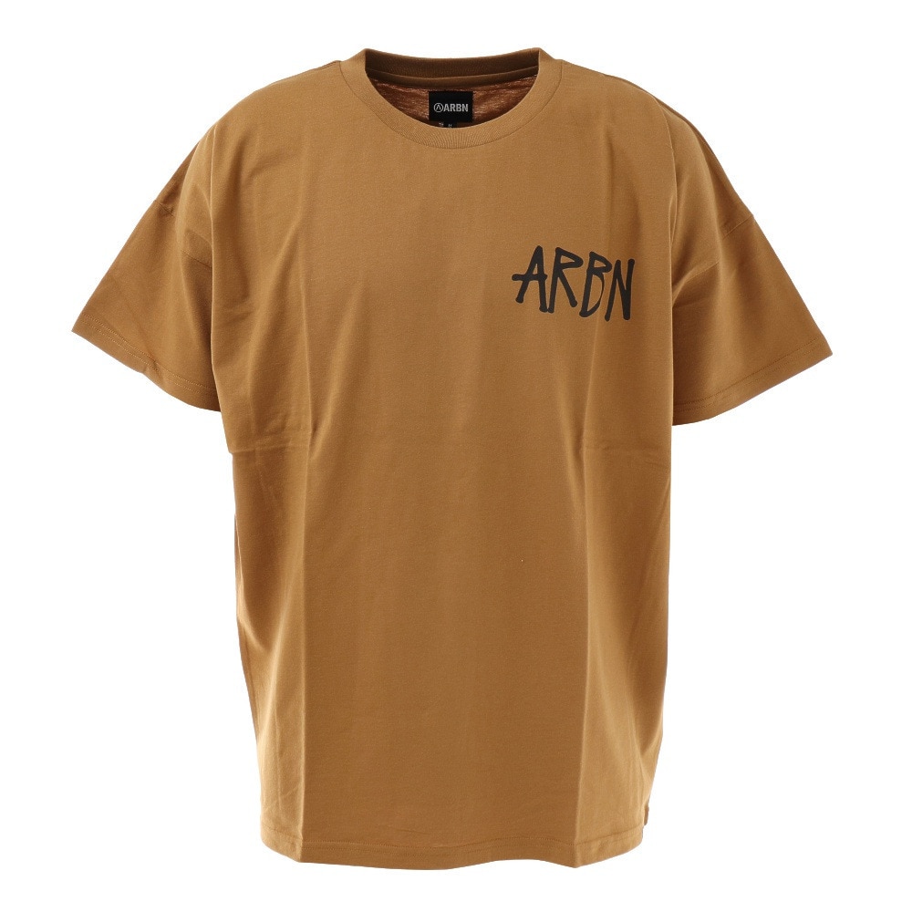  バックプリントTシャツ SSAIRB-O003BEG/BLK