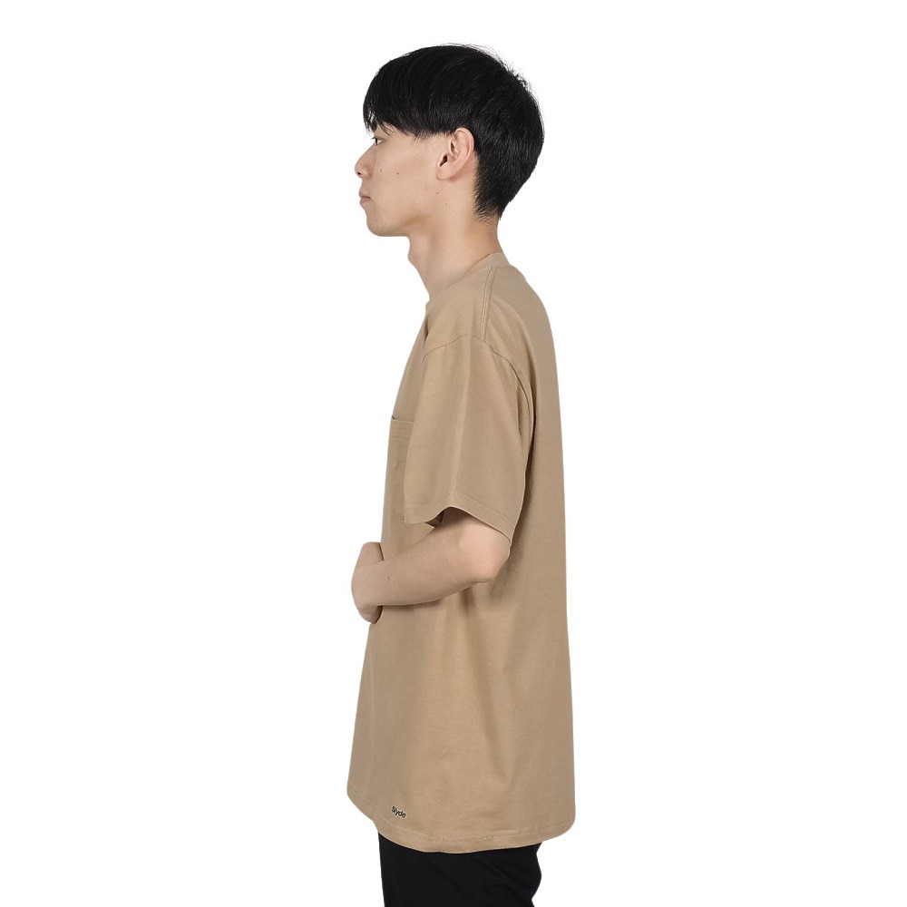 スライド（SLYDE）（メンズ）Tシャツ メンズ 半袖 ショートスリーブ ポケット SL-ALL-002-BEG カットソー