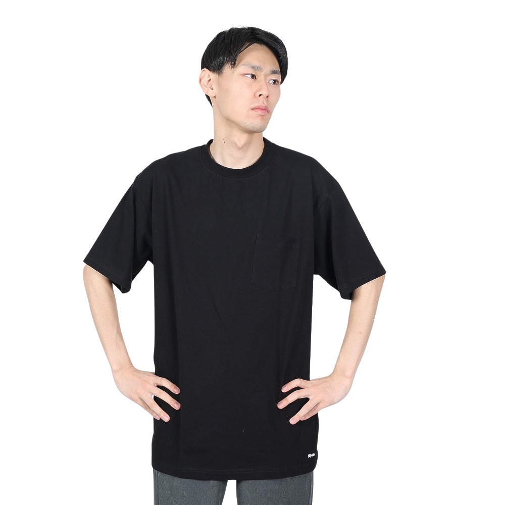スライド（SLYDE）（メンズ）Tシャツ メンズ 半袖 ショートスリーブ ポケット SL-ALL-002-BLK カットソー
