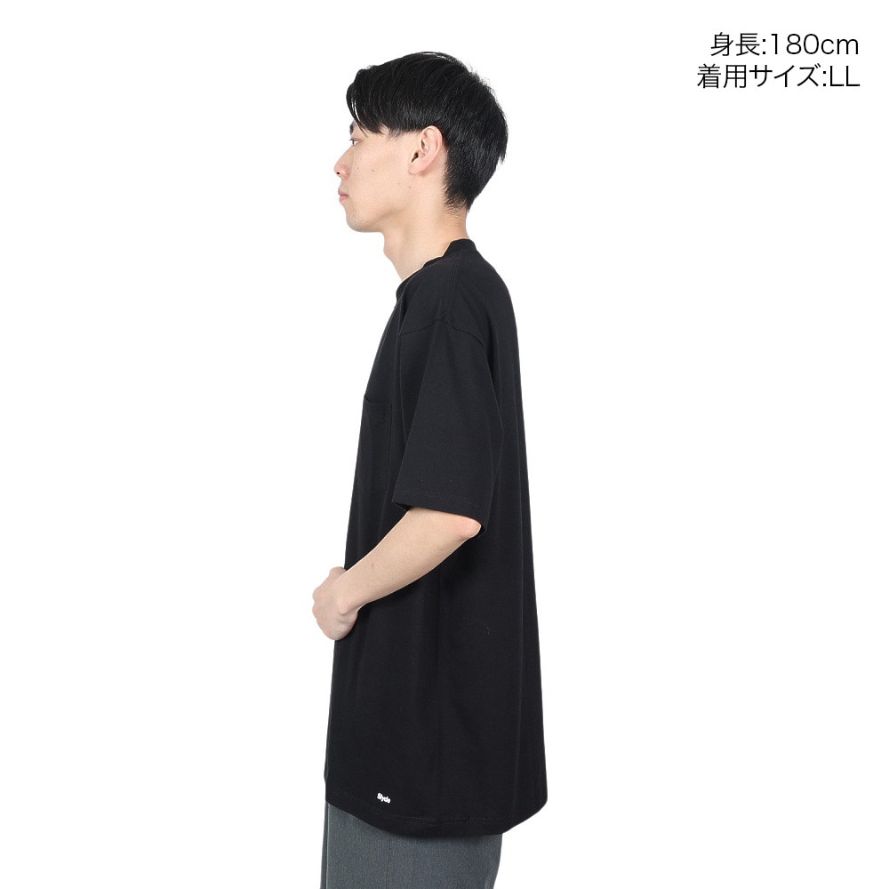 スライド（SLYDE）（メンズ）Tシャツ メンズ 半袖 ショートスリーブ ポケット SL-ALL-002-BLK カットソー