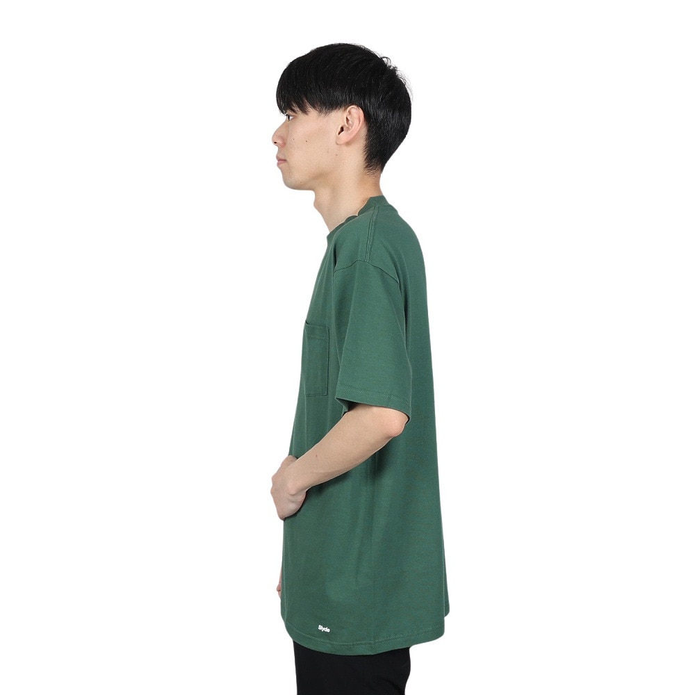 スライド（SLYDE）（メンズ）Tシャツ メンズ 半袖 ショートスリーブ ポケット SL-ALL-002-GRN カットソー