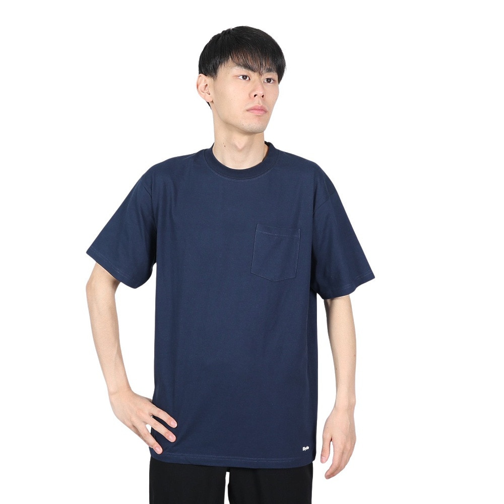 スライド（SLYDE）（メンズ）Tシャツ メンズ 半袖 ショートスリーブ ポケット SL-ALL-002-NVY カットソー