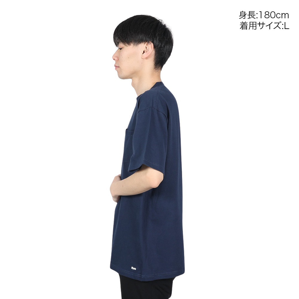 スライド（SLYDE）（メンズ）Tシャツ メンズ 半袖 ショートスリーブ ポケット SL-ALL-002-NVY カットソー