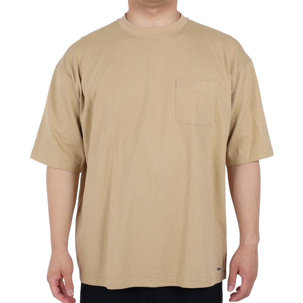 スライド（SLYDE）（メンズ）Tシャツ メンズ 半袖 ビッグ ショートスリーブ ポケット SL-ALL-005-BEG カットソー