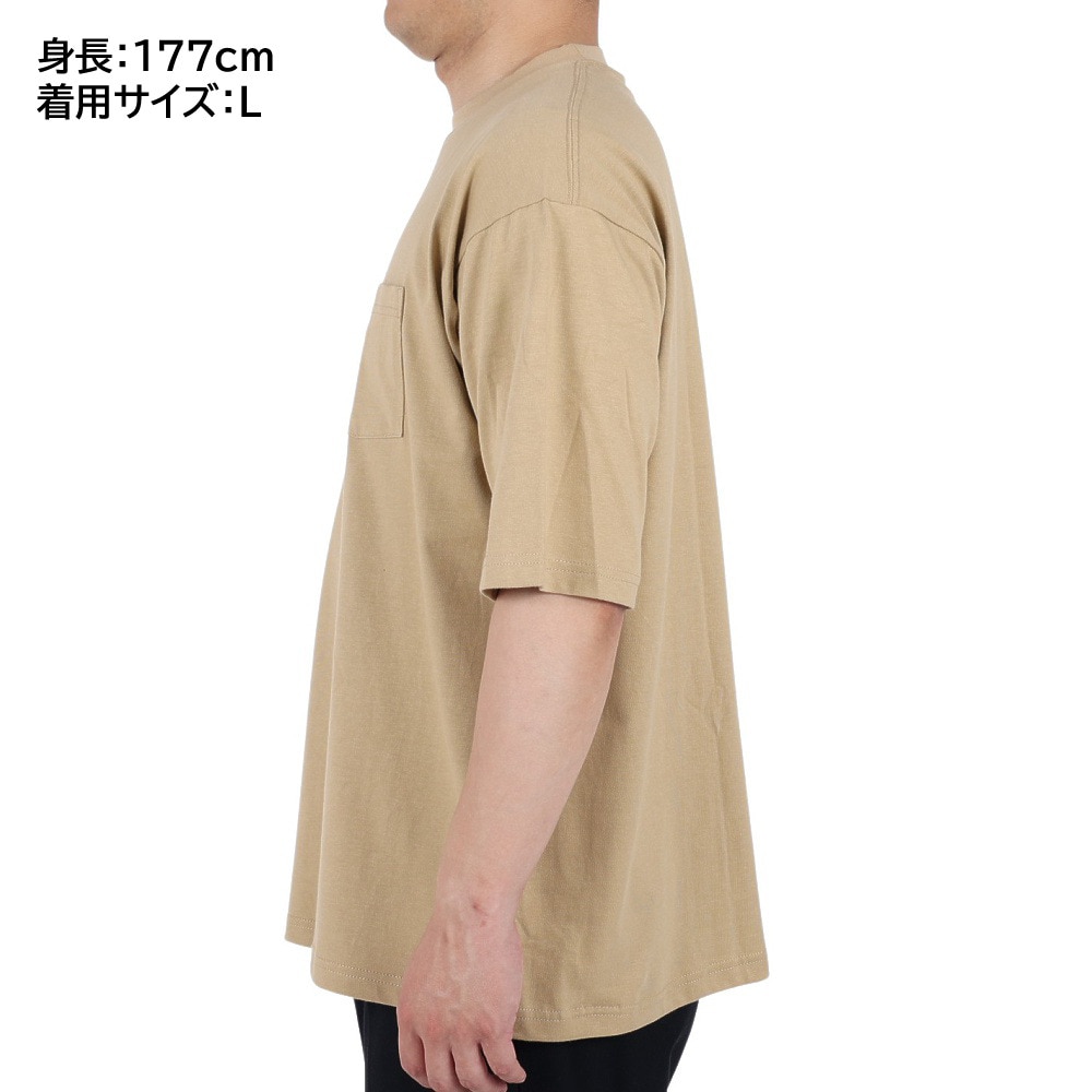 スライド（SLYDE）（メンズ）Tシャツ メンズ 半袖 ビッグ ショートスリーブ ポケット SL-ALL-005-BEG カットソー