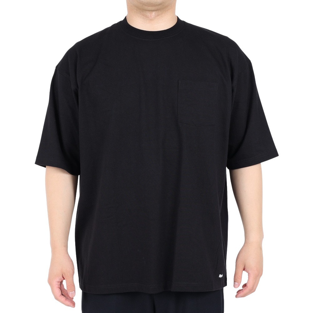 スライド（SLYDE）（メンズ）Tシャツ メンズ 半袖 ビッグ ショートスリーブ ポケット SL-ALL-005-BLK カットソー