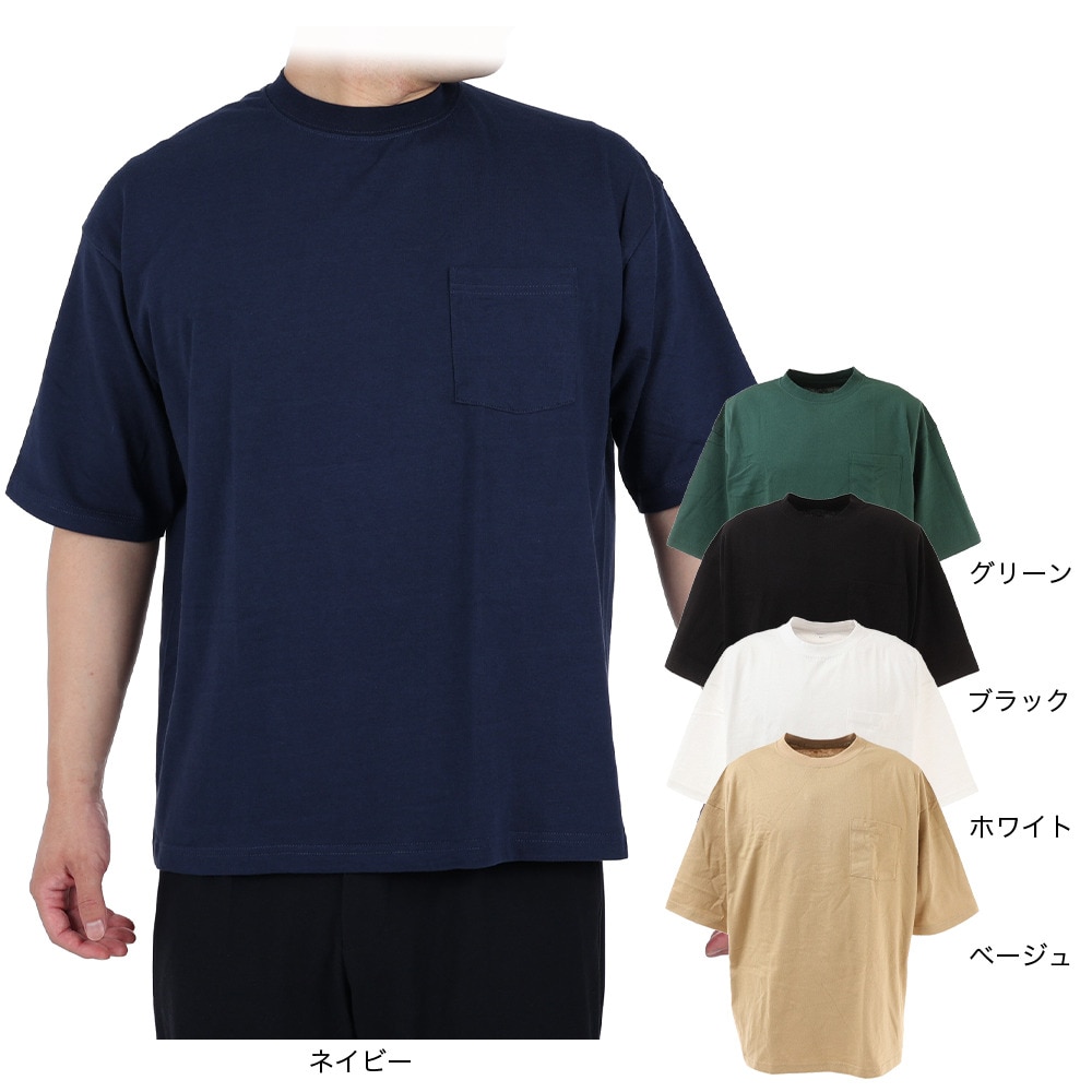 スライド（SLYDE）（メンズ）Tシャツ メンズ 半袖 ビッグ ショートスリーブ ポケット SL-ALL-005-NVY カットソー