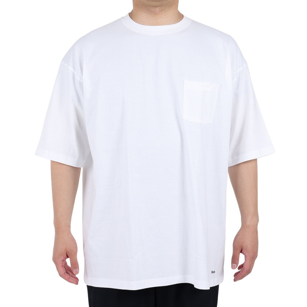 スライド（SLYDE）（メンズ）Tシャツ メンズ 半袖 ビッグ ショートスリーブ ポケット SL-ALL-005-WHT カットソー