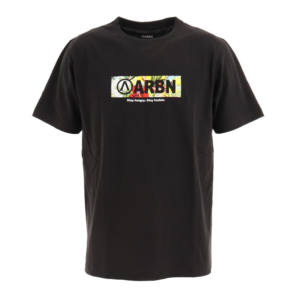  ボタニカルボックスロゴTシャツ ARBN21-1002-BLK