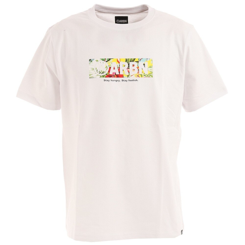  ボタニカルボックスロゴTシャツ ARBN21-1002-WHT