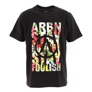 エアボーン（ARBN）（メンズ）Tシャツ メンズ 半袖 ボタニカルビッグロゴ ARBN21-1003-BLK カットソー