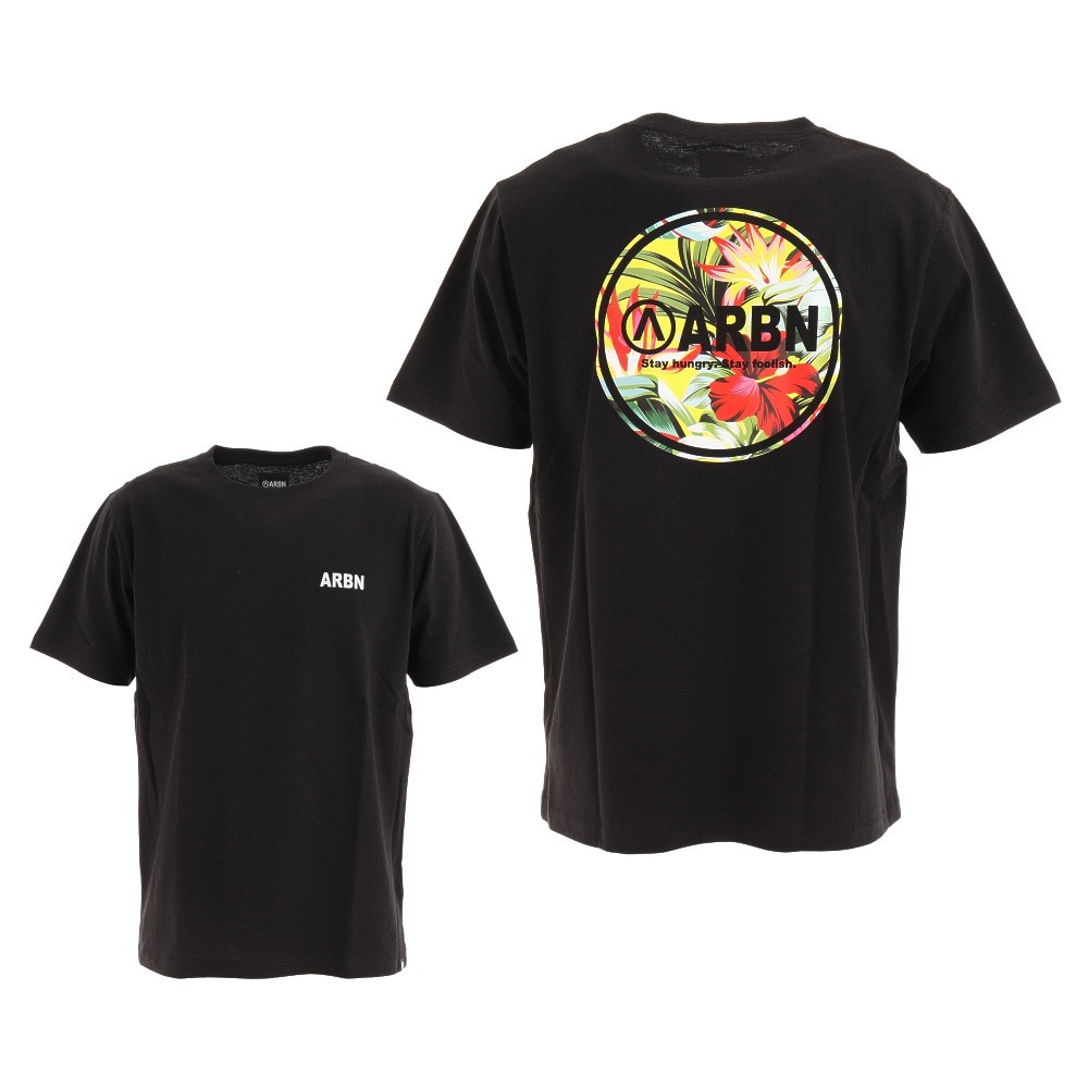  ボタニカルサークルロゴTシャツ ARBN21-1004-BLK
