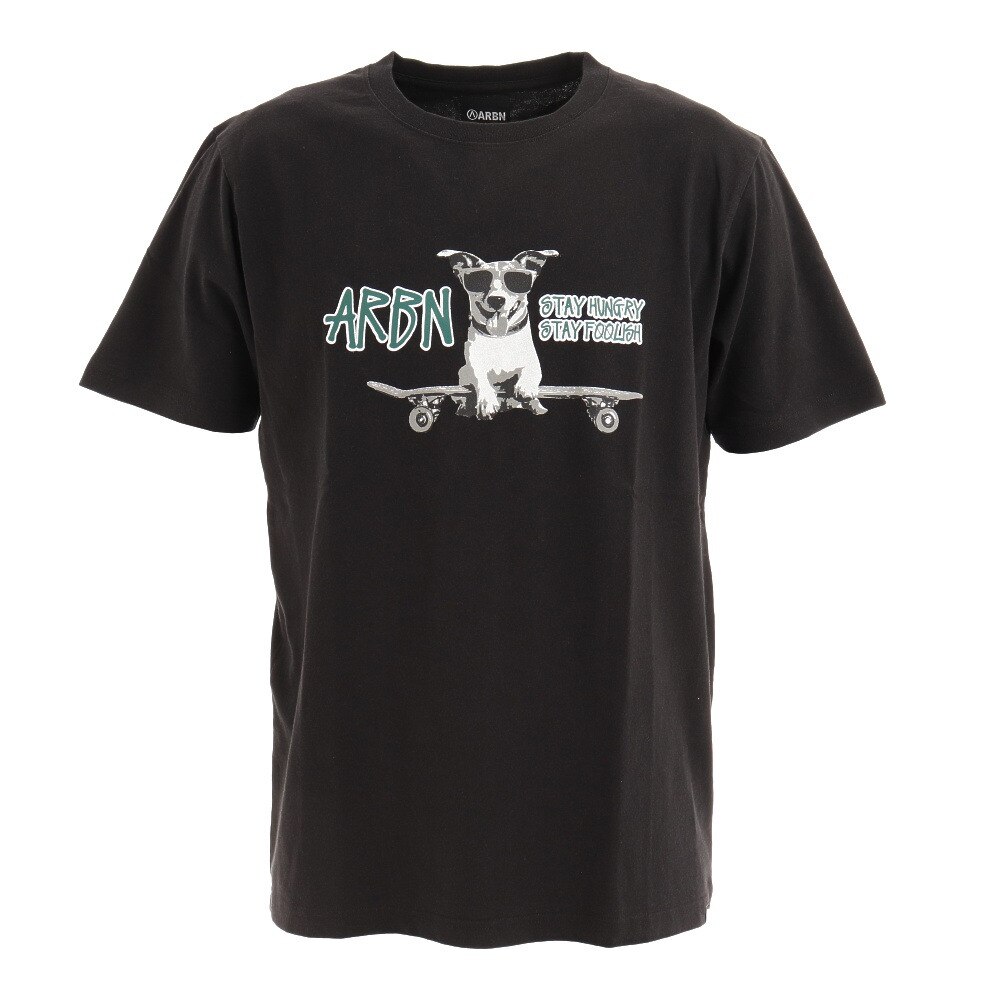  DOG プリントTシャツ ARBN21-1007-BLK