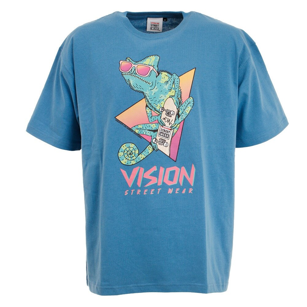  カメレオンイラスト 半袖Tシャツ 1505004-67 BLG