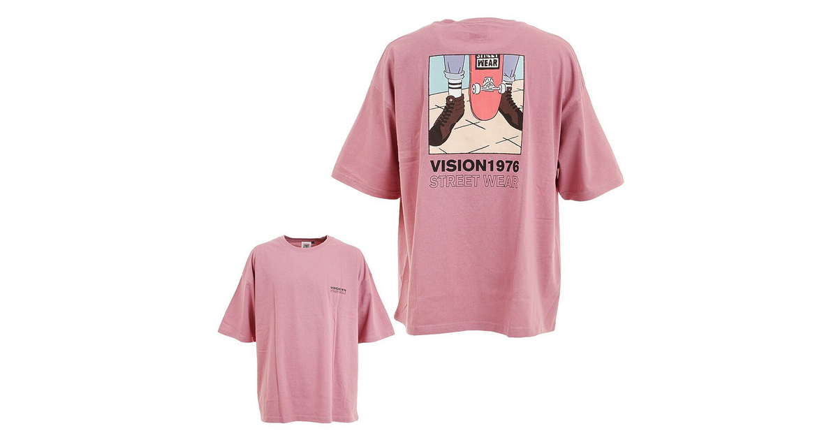 ヴィジョン Tシャツ メンズ 半袖 シューズイラストbig 15 Pnk カットソー スポーツ用品はスーパースポーツゼビオ