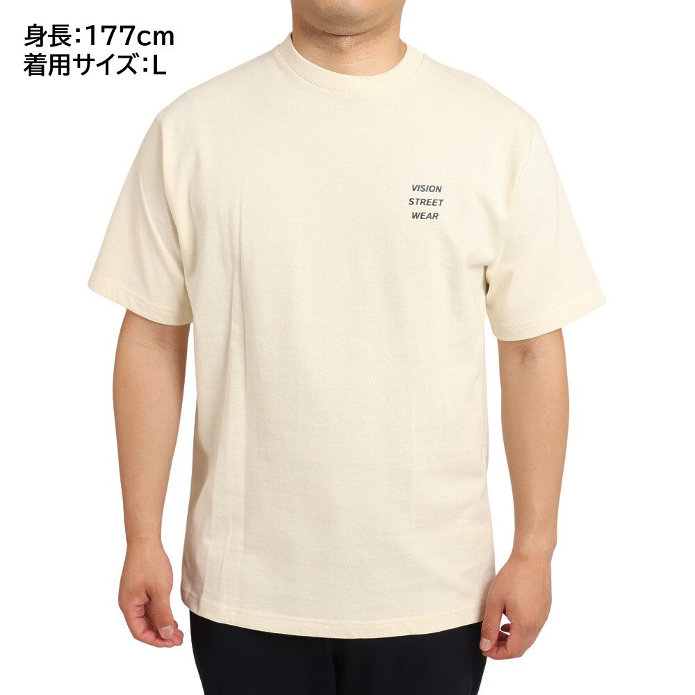 Tシャツ メンズ 半袖 レトロショップイラスト 1505007-06 OFF カットソー
