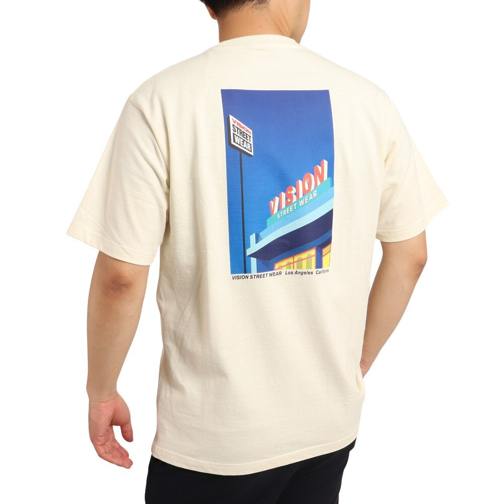 Tシャツ メンズ 半袖 レトロショップイラスト 1505007-06 OFF カットソー