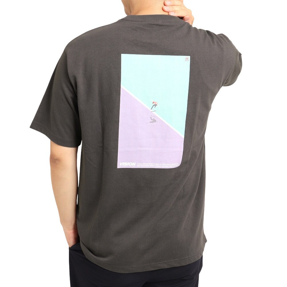 ヴィジョン ヴィジョン Vision メンズ Tシャツ メンズ 半袖 レトロスケボーイラスト 02 Cha カットソー スポーツ用品はスーパースポーツゼビオ