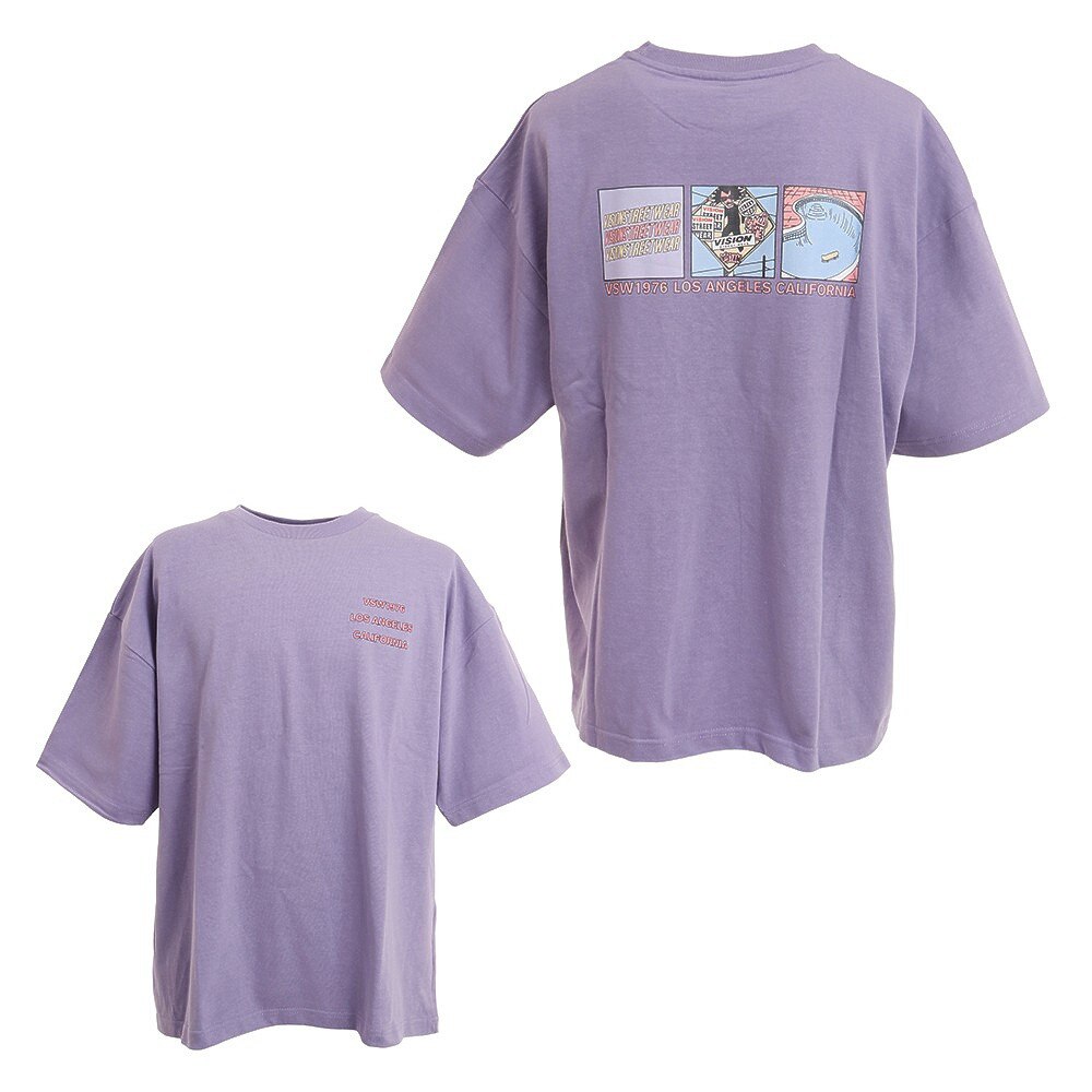  3コマイラストBIG. 半袖Tシャツ 1505010-74 PUR