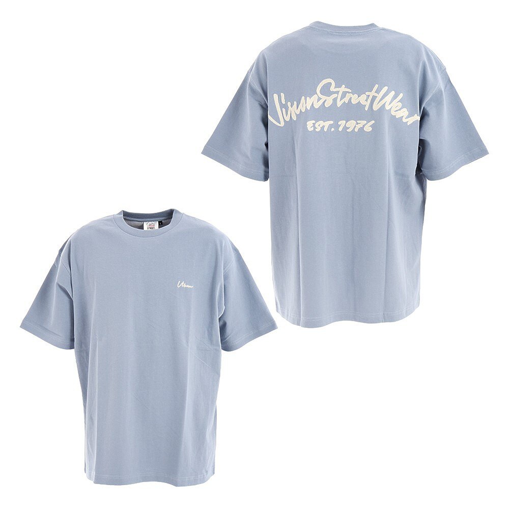  チェーンステッチTシャツ 1505049-64 SAX