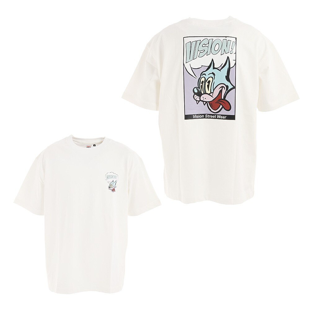  コミックキャラ発砲プリントTシャツ 1505053-07 WHT