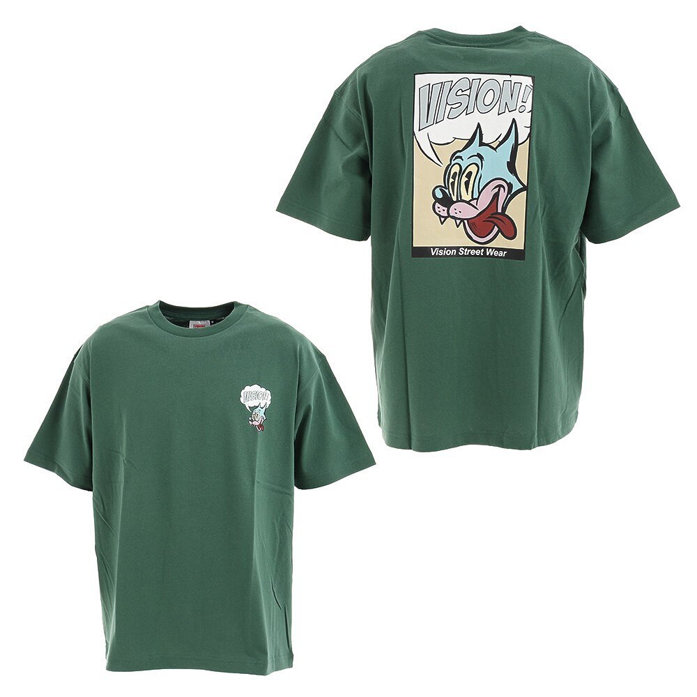  コミックキャラ発砲プリントTシャツ 1505053-52 GRN