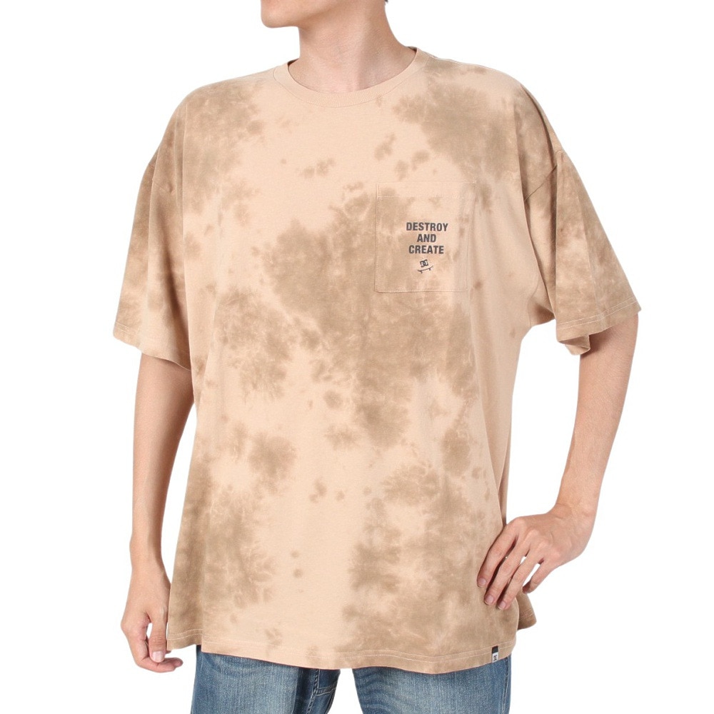 ディーシー・シュー（DC SHOE）（メンズ）DC POCKET TIEDYE 半袖Tシャツ 22SPDST221058YBEG