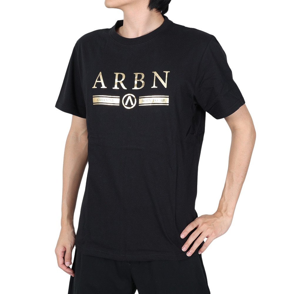 エアボーン（ARBN）（メンズ）ロゴ 半袖Tシャツ 22S-ARBN-010SS-BLK | スポーツ用品はスーパースポーツゼビオ