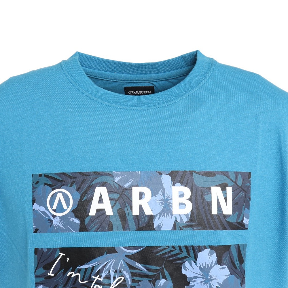 エアボーン（ARBN）（メンズ）ボタニカル半袖Tシャツ 013SS-BLU