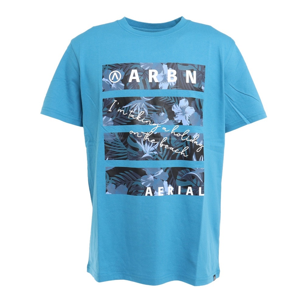 エアボーン（ARBN）（メンズ）ボタニカル半袖Tシャツ 013SS-BLU