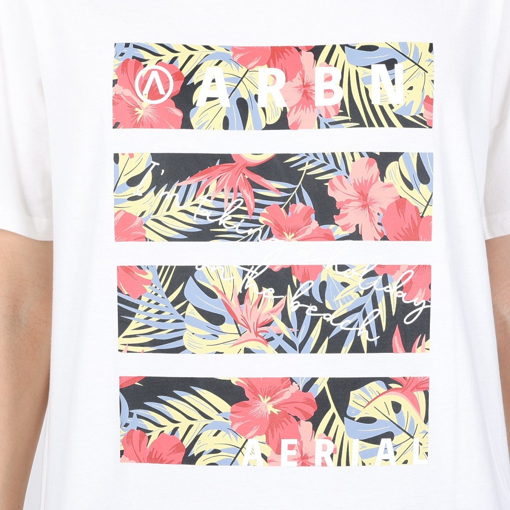 エアボーン（ARBN）（メンズ）ボタニカル半袖Tシャツ 013SS-WHT