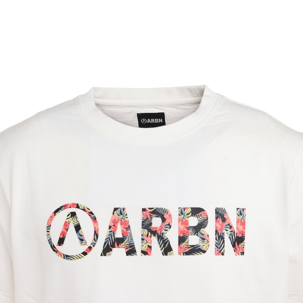 エアボーン（ARBN）（メンズ）ボタニカル半袖Tシャツ 017SS-WHT