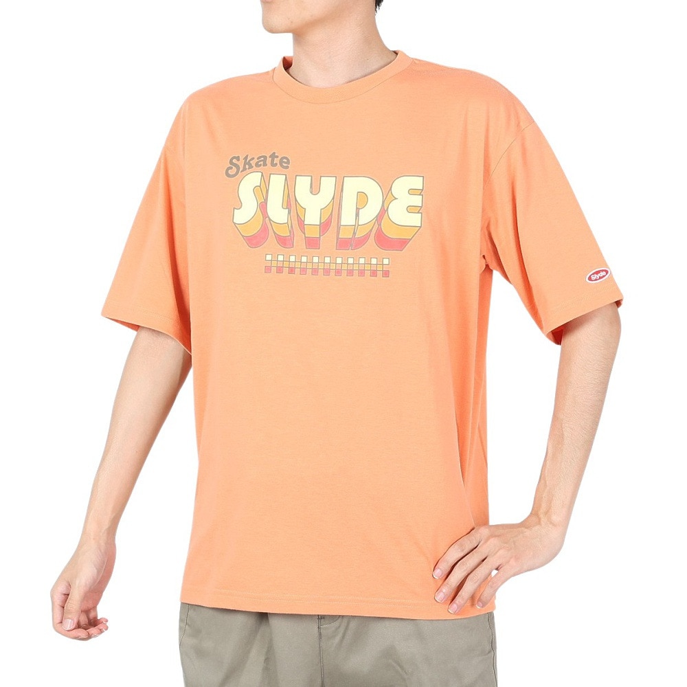 スライド（SLYDE）（メンズ）3Dロゴ半袖Tシャツ SLYM009-ORG