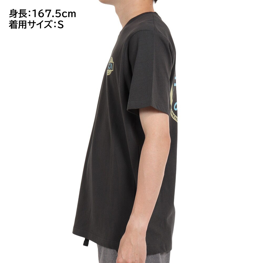 RVCA（メンズ）半袖 Tシャツ バックプリント BALANCE SEAL ST ブラック トップス BC041240 RVB