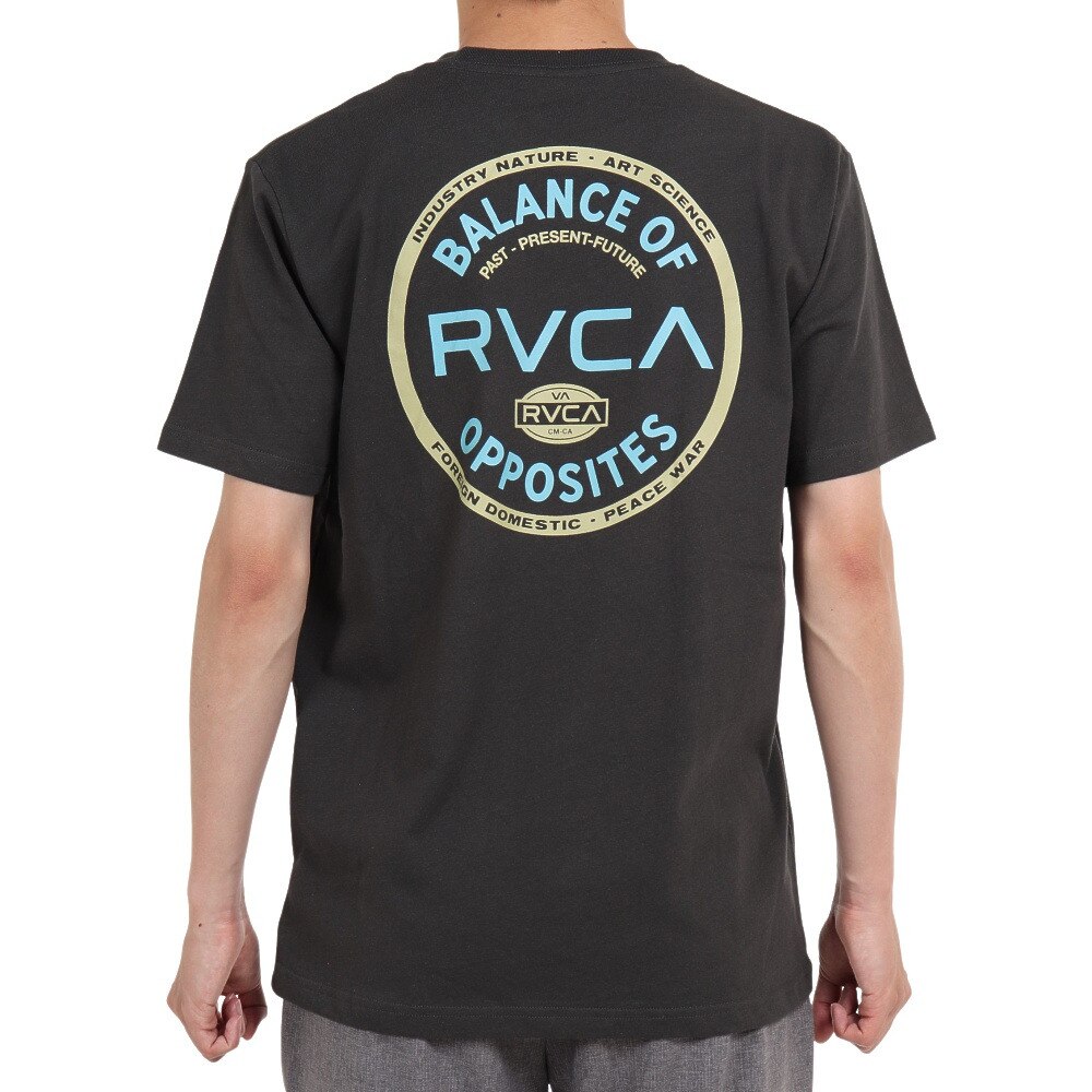 RVCA（メンズ）半袖 Tシャツ バックプリント BALANCE SEAL ST ブラック トップス BC041240 RVB