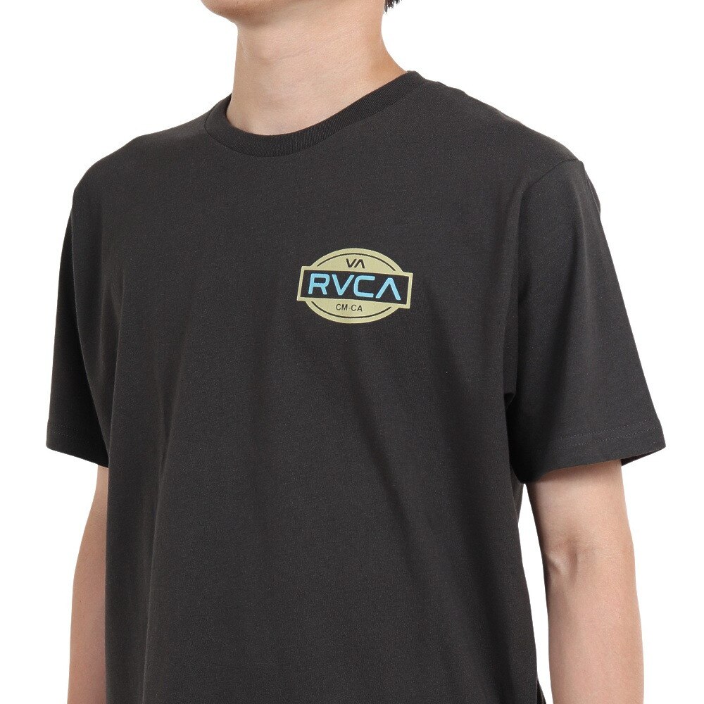 RVCA（メンズ）半袖 Tシャツ バックプリント BALANCE SEAL ST ブラック トップス BC041240 RVB