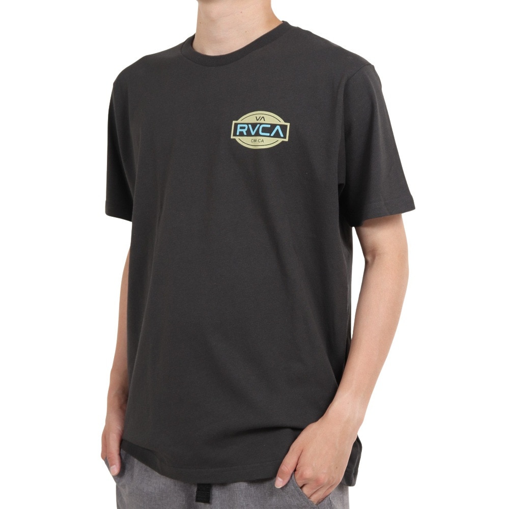 RVCA（メンズ）半袖 Tシャツ バックプリント BALANCE SEAL ST ブラック トップス BC041240 RVB