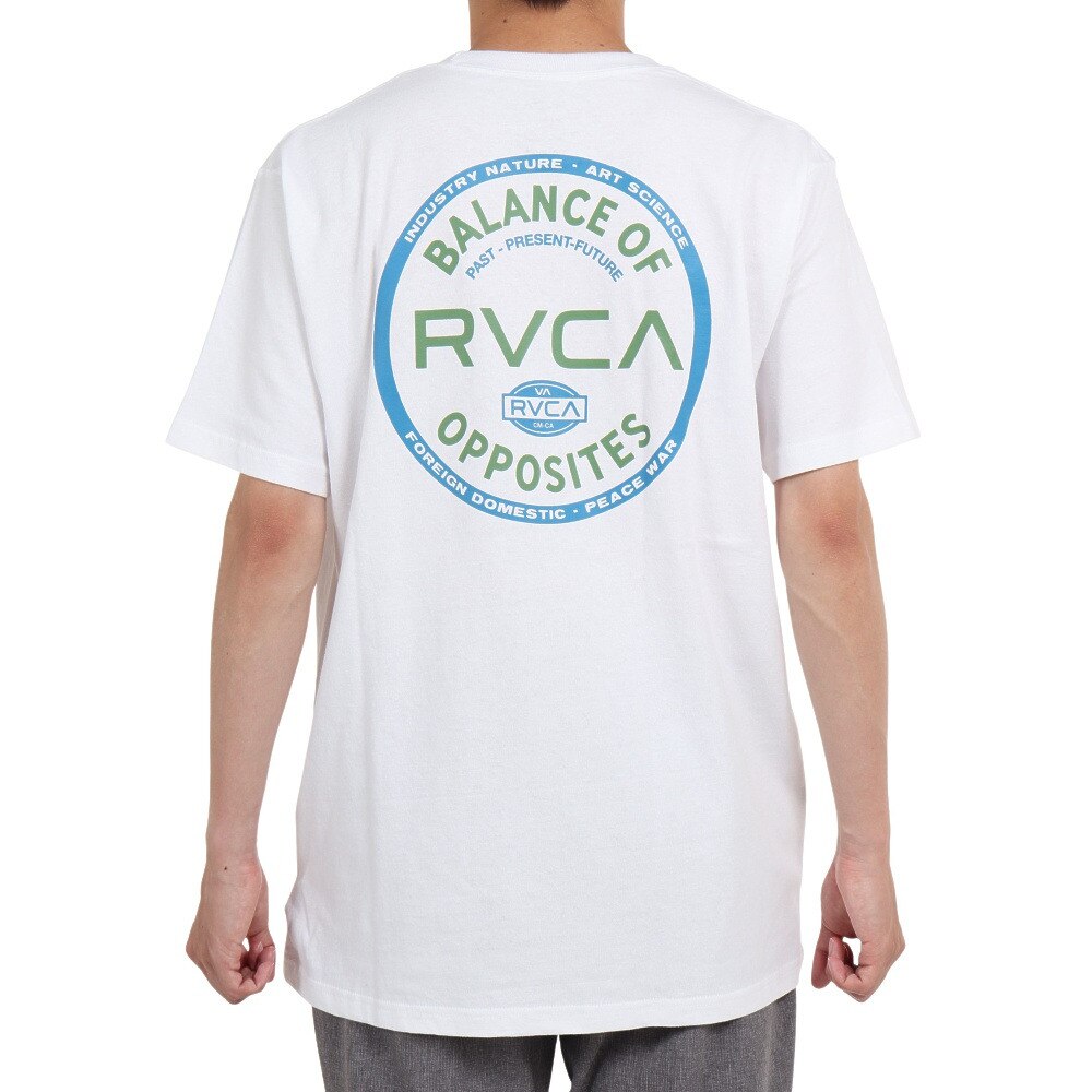RVCA（メンズ）半袖 Tシャツ メンズ バックプリント BALANCE SEAL ST BC041240 WHT