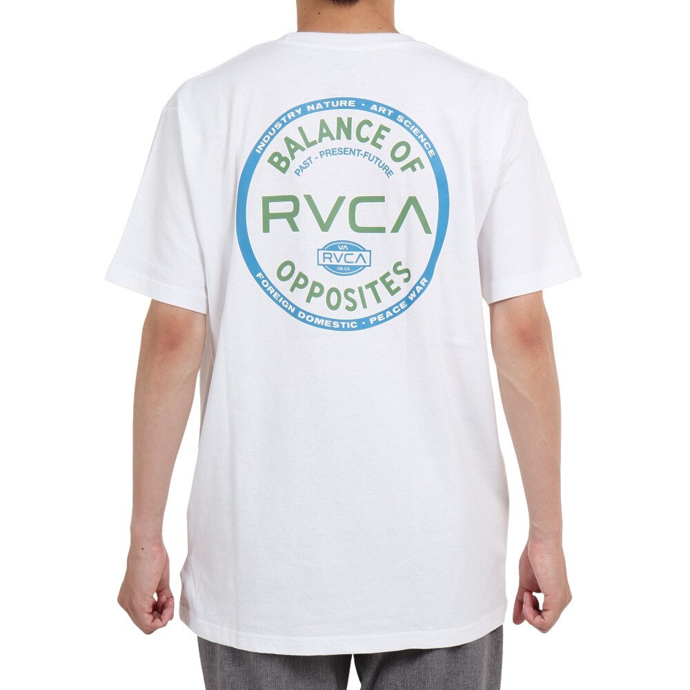 ルーカ（RVCA）（メンズ）半袖 Tシャツ メンズ バックプリント BALANCE SEAL ST BC041240 WHT